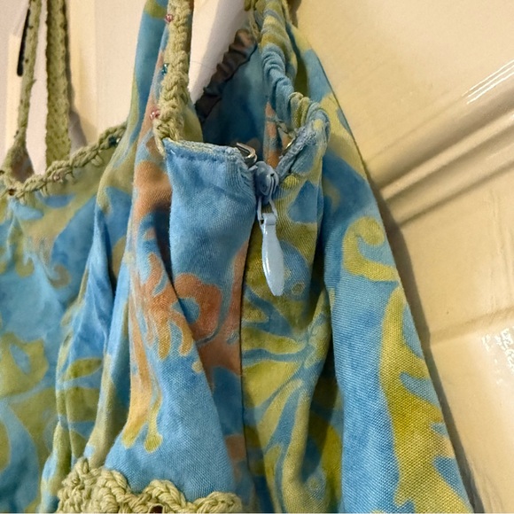 EUC Santiki Tank Top Blue and Green Sleeveless Dress - Picture 6 of 7